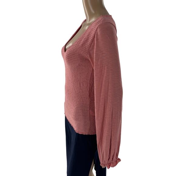 Nation LTD. Pink Bunny Smocked Long Sleeve Tee - Picture 5 of 9